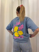 T-shirt LEMONS Bleu •