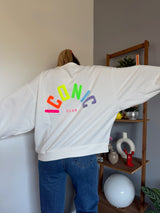 Sweat ICONIC Blanc + Multicolore
