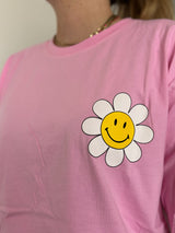 T-shirt SMILE MORE Rose •
