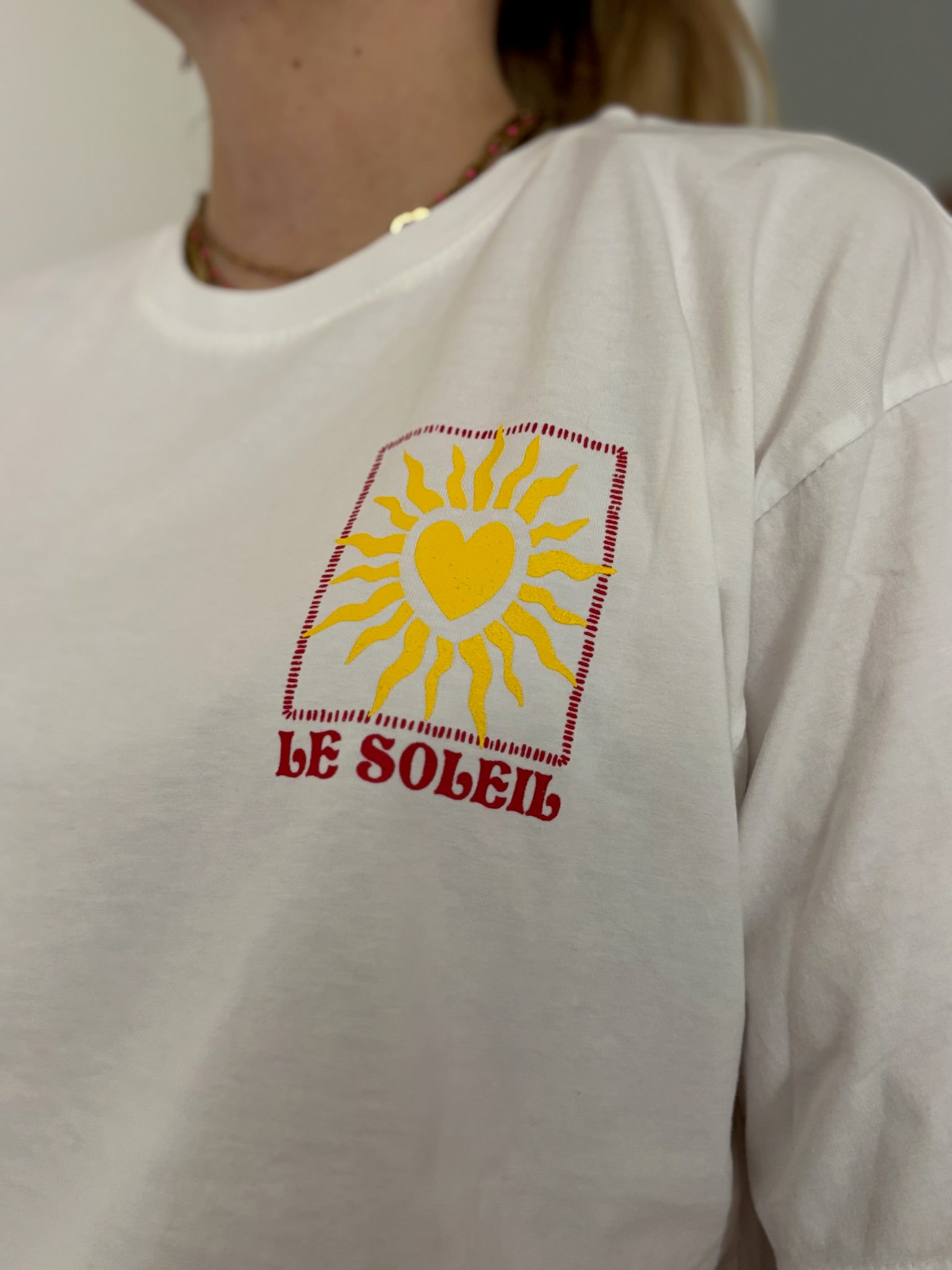 T-shirt SOLEIL CŒUR Blanc