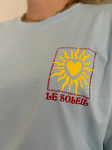 T-shirt SOLEIL CŒUR Bleu ciel •