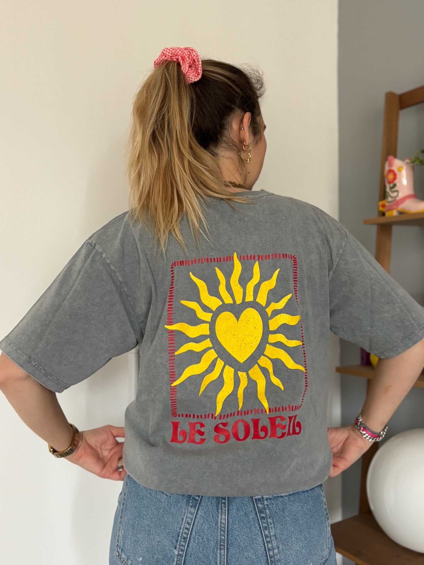 T-shirt SOLEIL CŒUR Gris