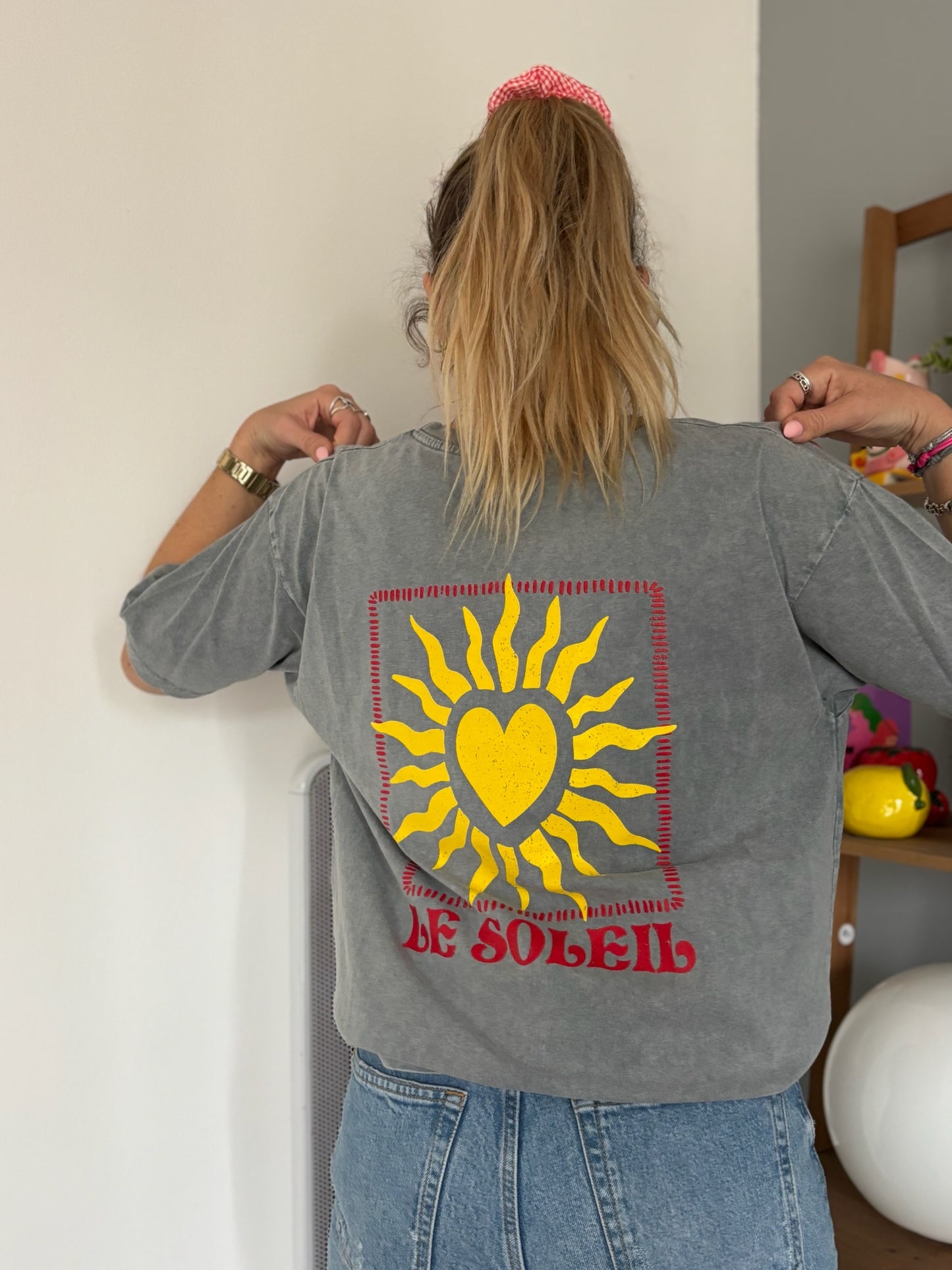 T-shirt SOLEIL CŒUR Gris