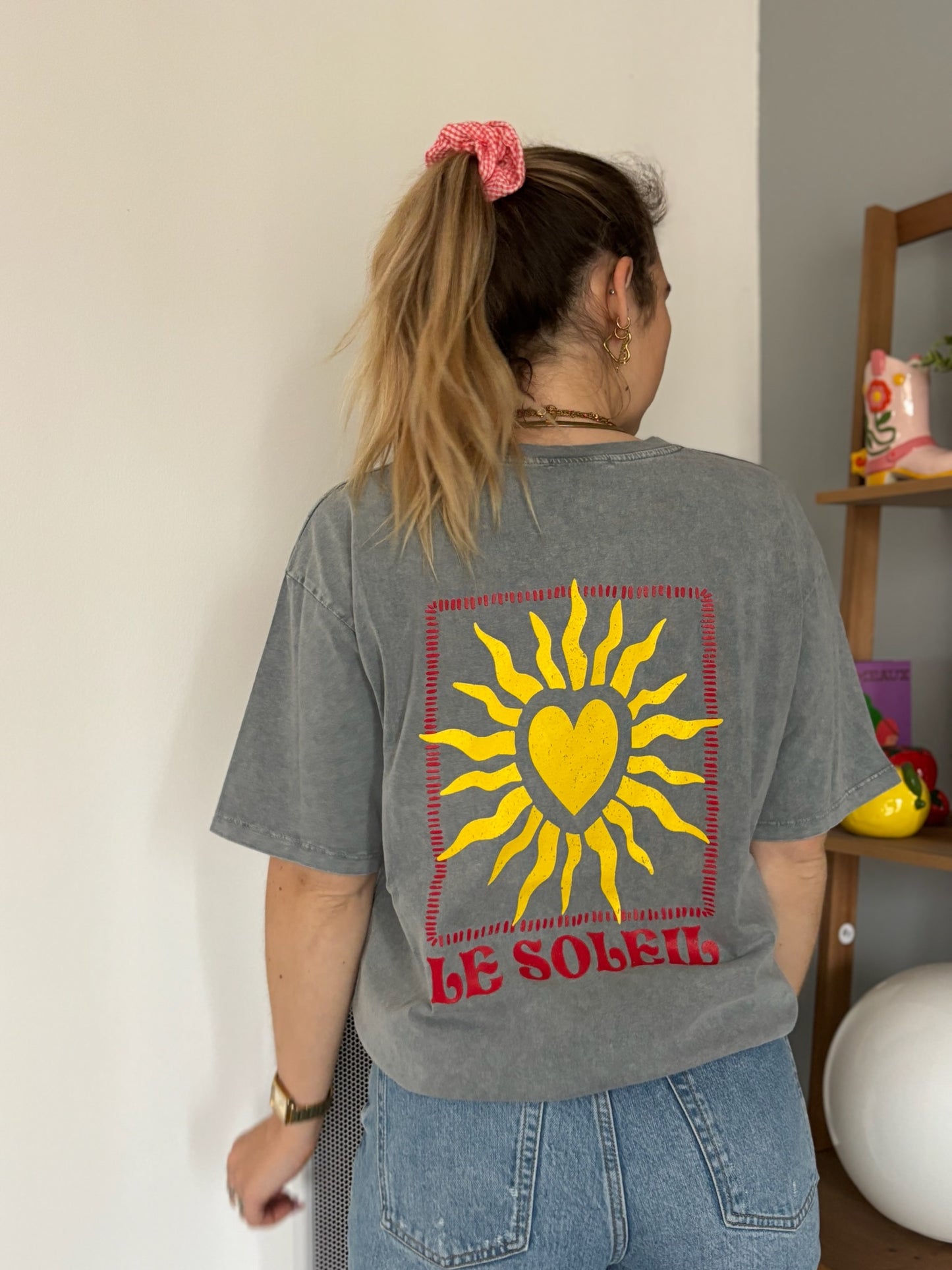 T-shirt SOLEIL CŒUR Gris