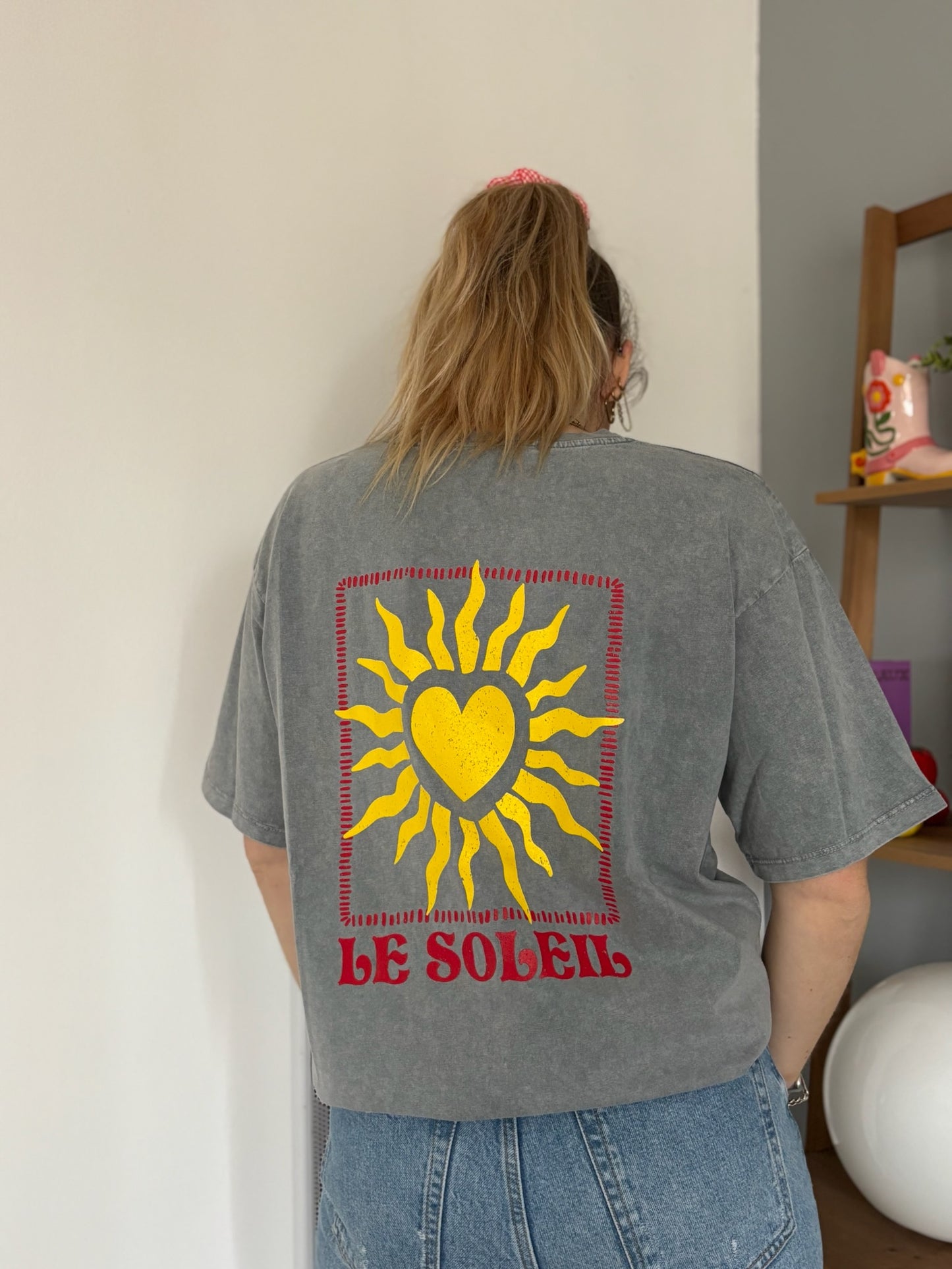 T-shirt SOLEIL CŒUR Gris