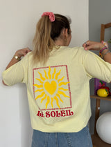T-shirt SOLEIL CŒUR Jaune •