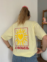 T-shirt SOLEIL CŒUR Jaune •