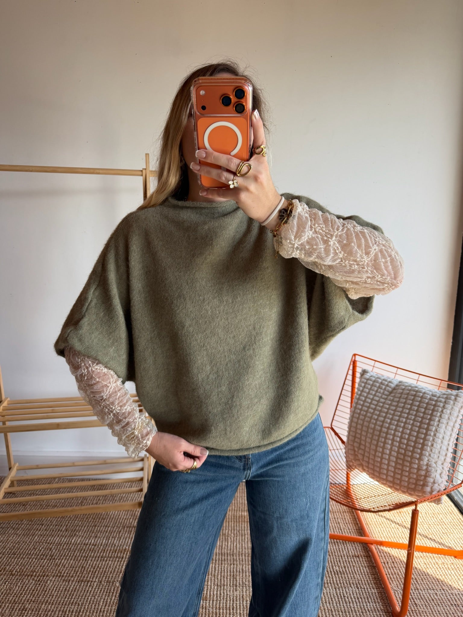 Pull sans manches LÉON - Kaki