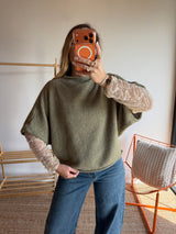Pull sans manches LÉON - Kaki