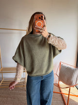 Pull sans manches LÉON - Kaki