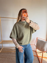 Pull sans manches LÉON - Kaki