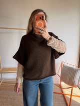 Pull sans manches LÉON - Chocolat