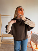 Pull sans manches LÉON - Chocolat