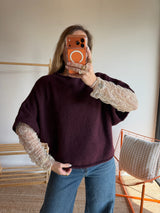 Pull sans manches LÉON - Prune