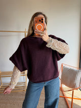 Pull sans manches LÉON - Prune