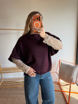 Pull sans manches LÉON - Prune