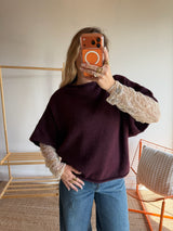 Pull sans manches LÉON - Prune