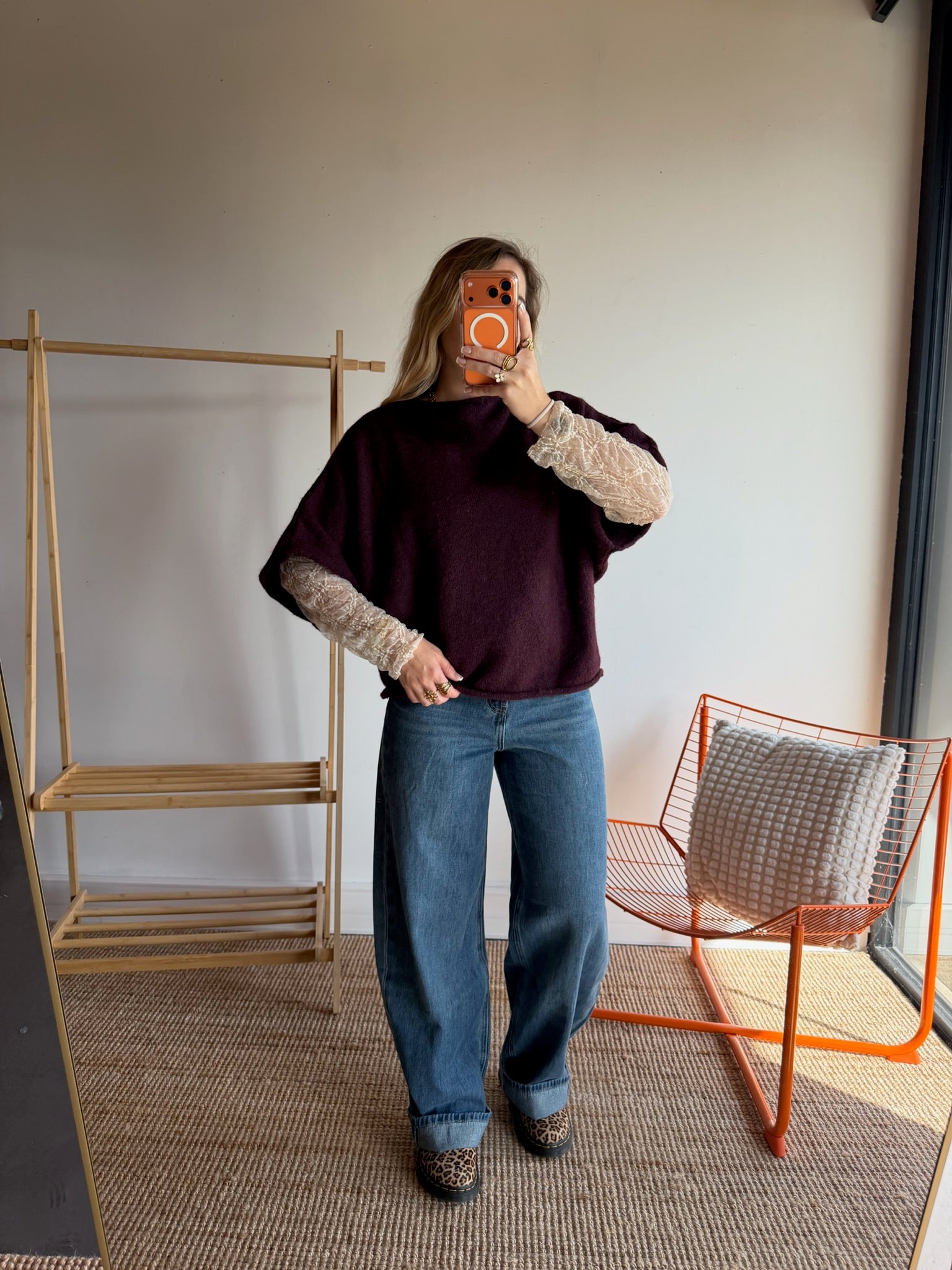 Pull sans manches LÉON - Prune