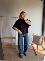 Pull sans manches LÉON - Prune