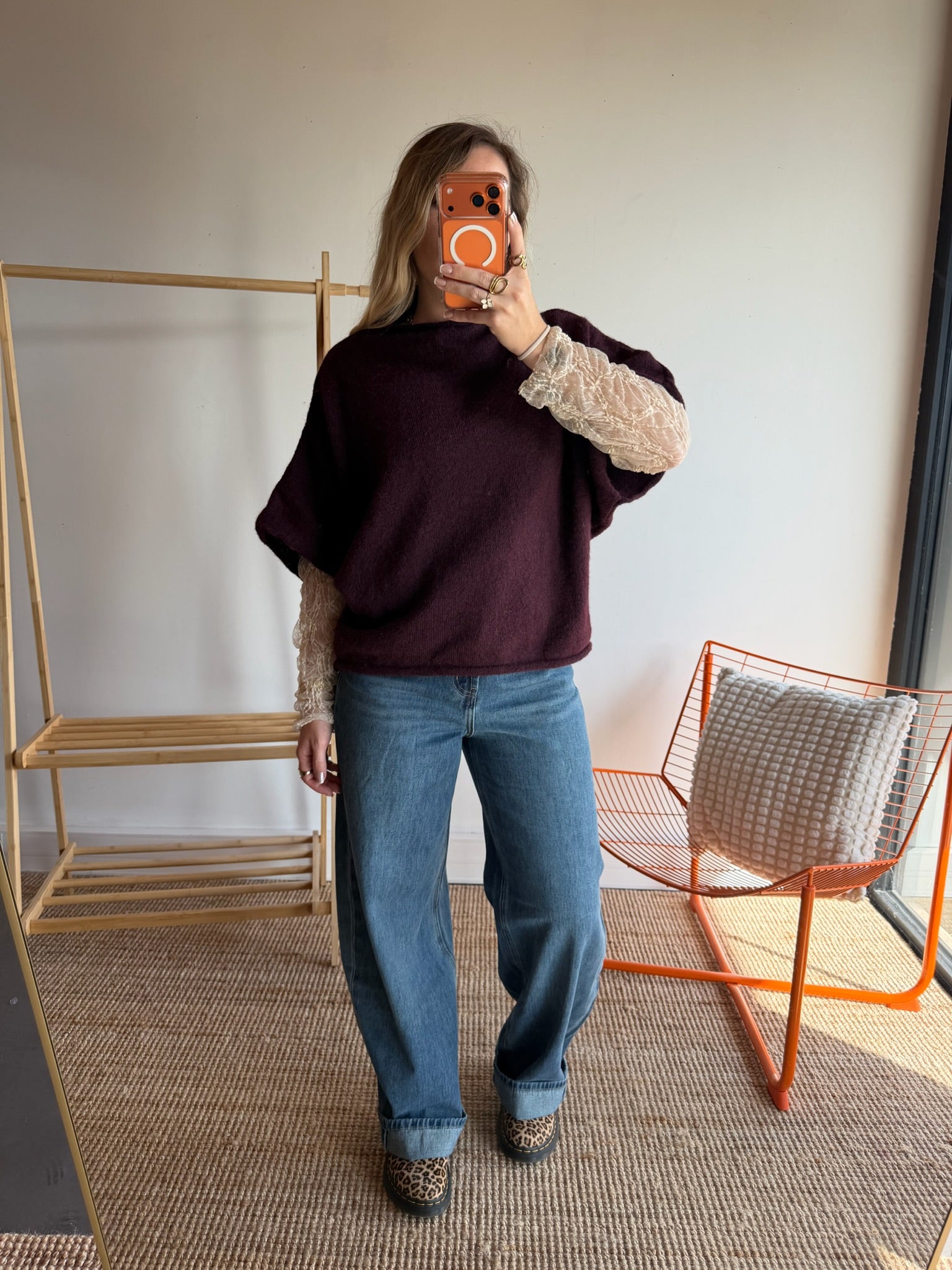 Pull sans manches LÉON - Prune