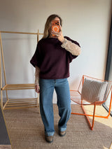 Pull sans manches LÉON - Prune
