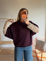 Pull sans manches LÉON - Prune