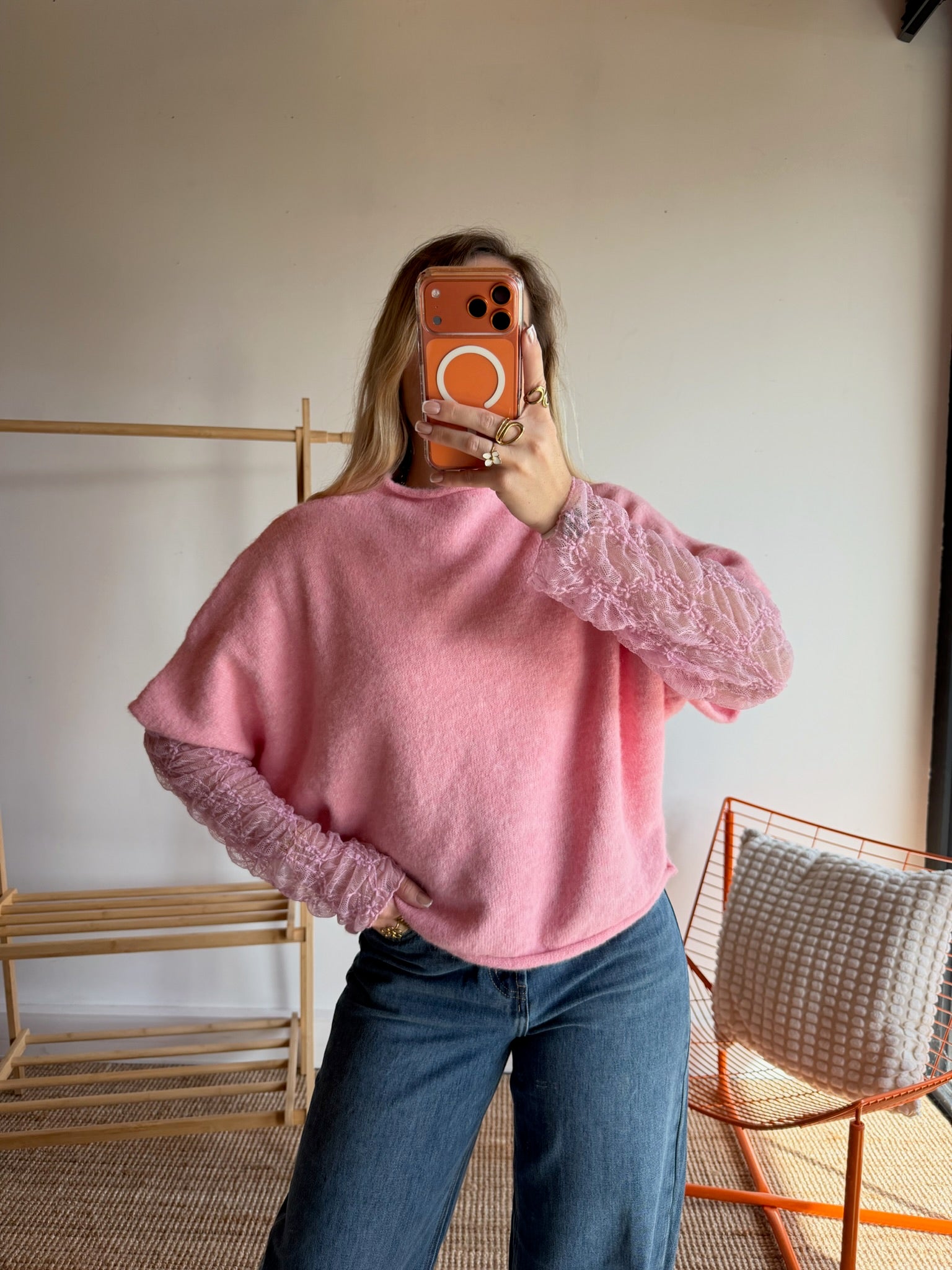Pull sans manches LÉON - Rose
