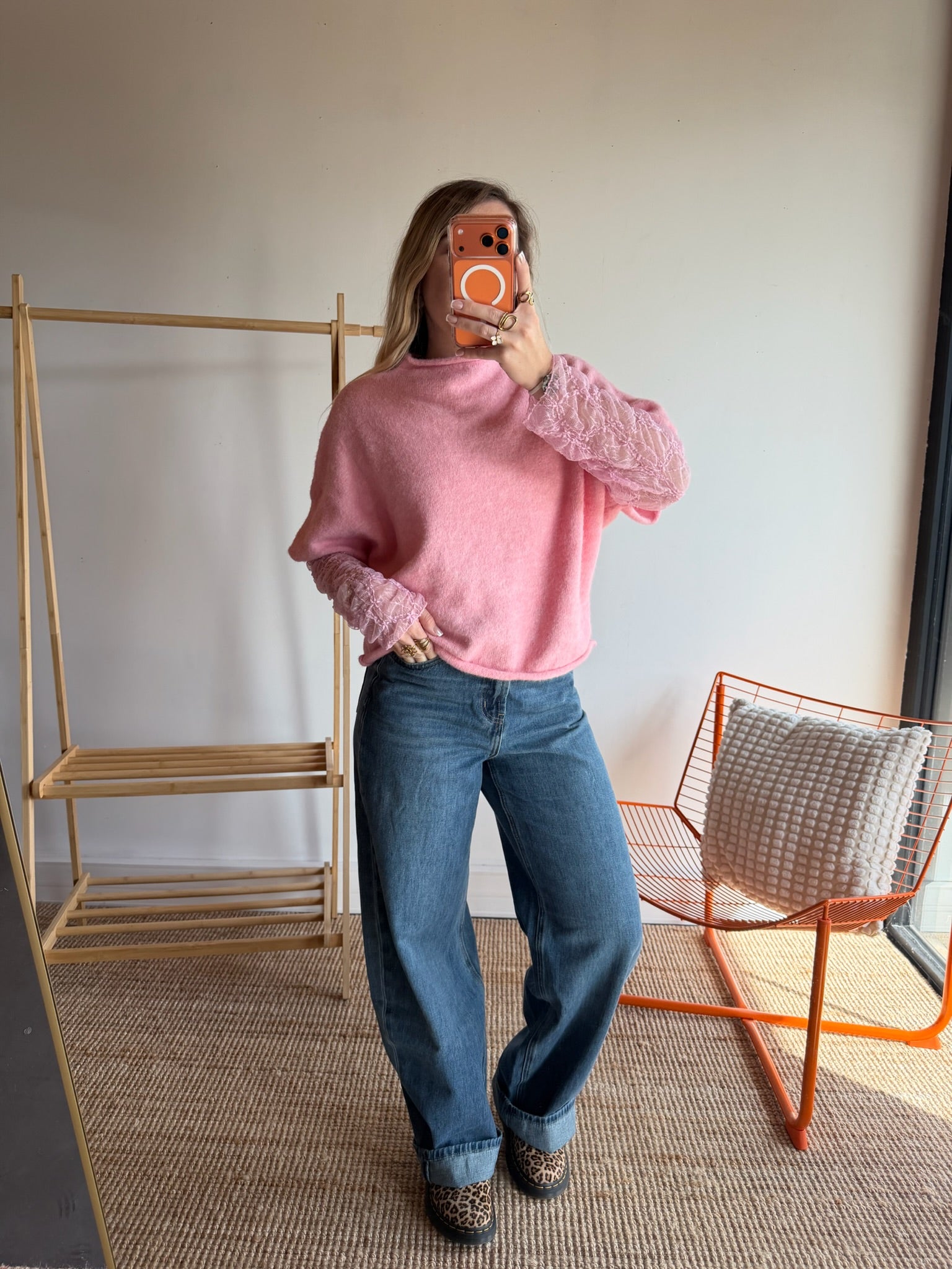 Pull sans manches LÉON - Rose