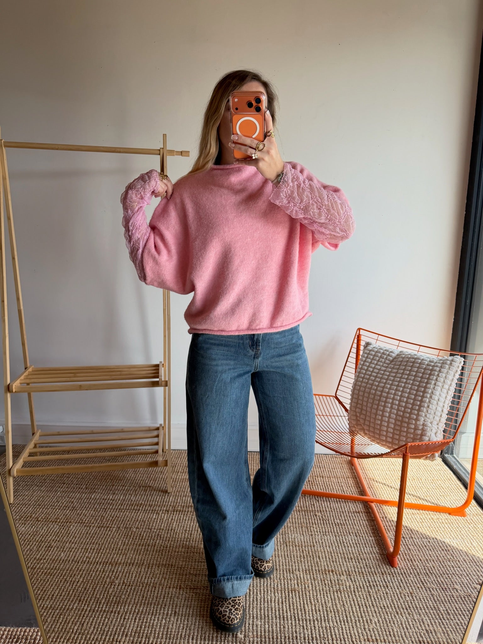 Pull sans manches LÉON - Rose