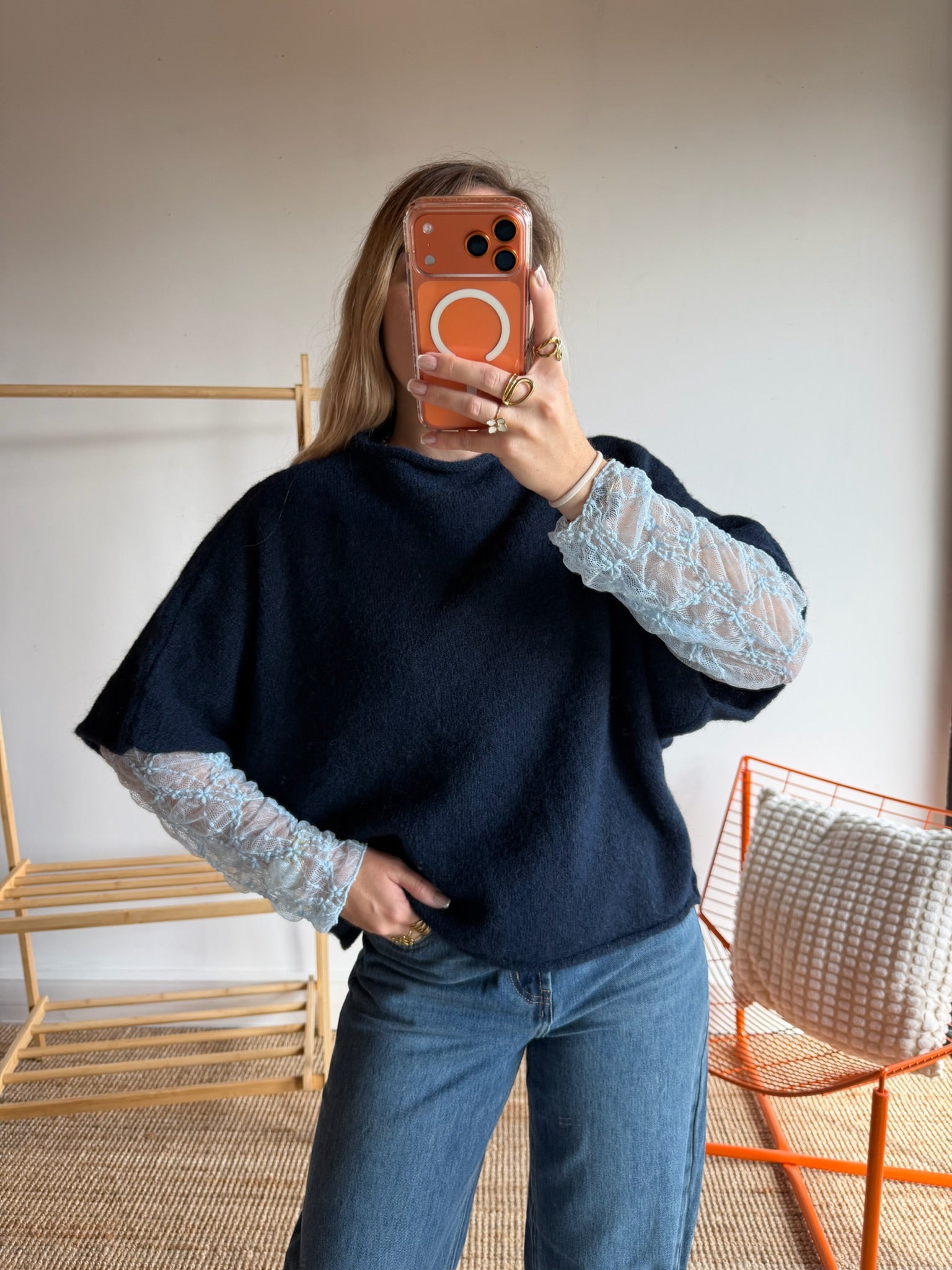 Pull sans manches LÉON - Bleu marine