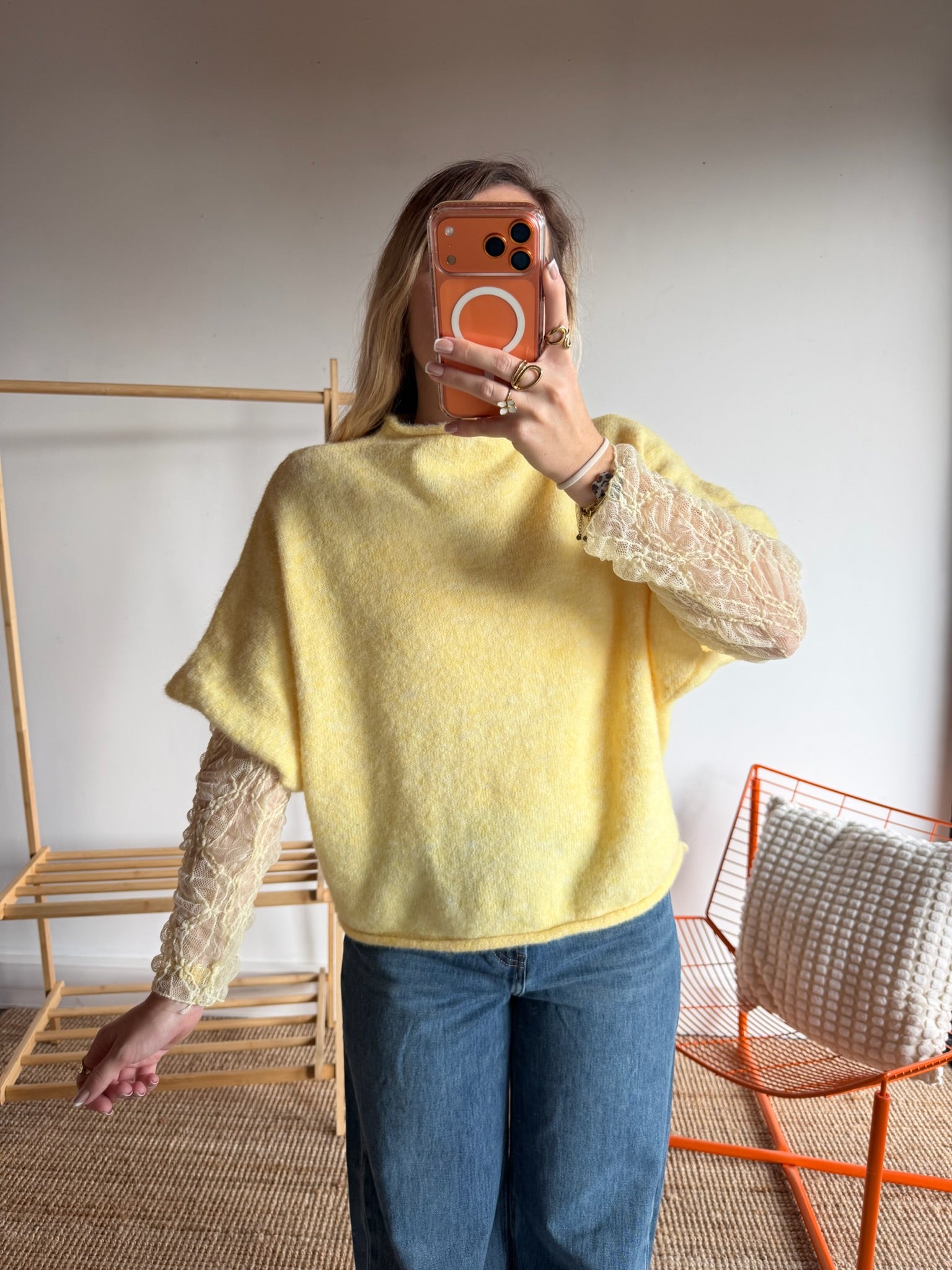 Pull sans manches LÉON - Jaune