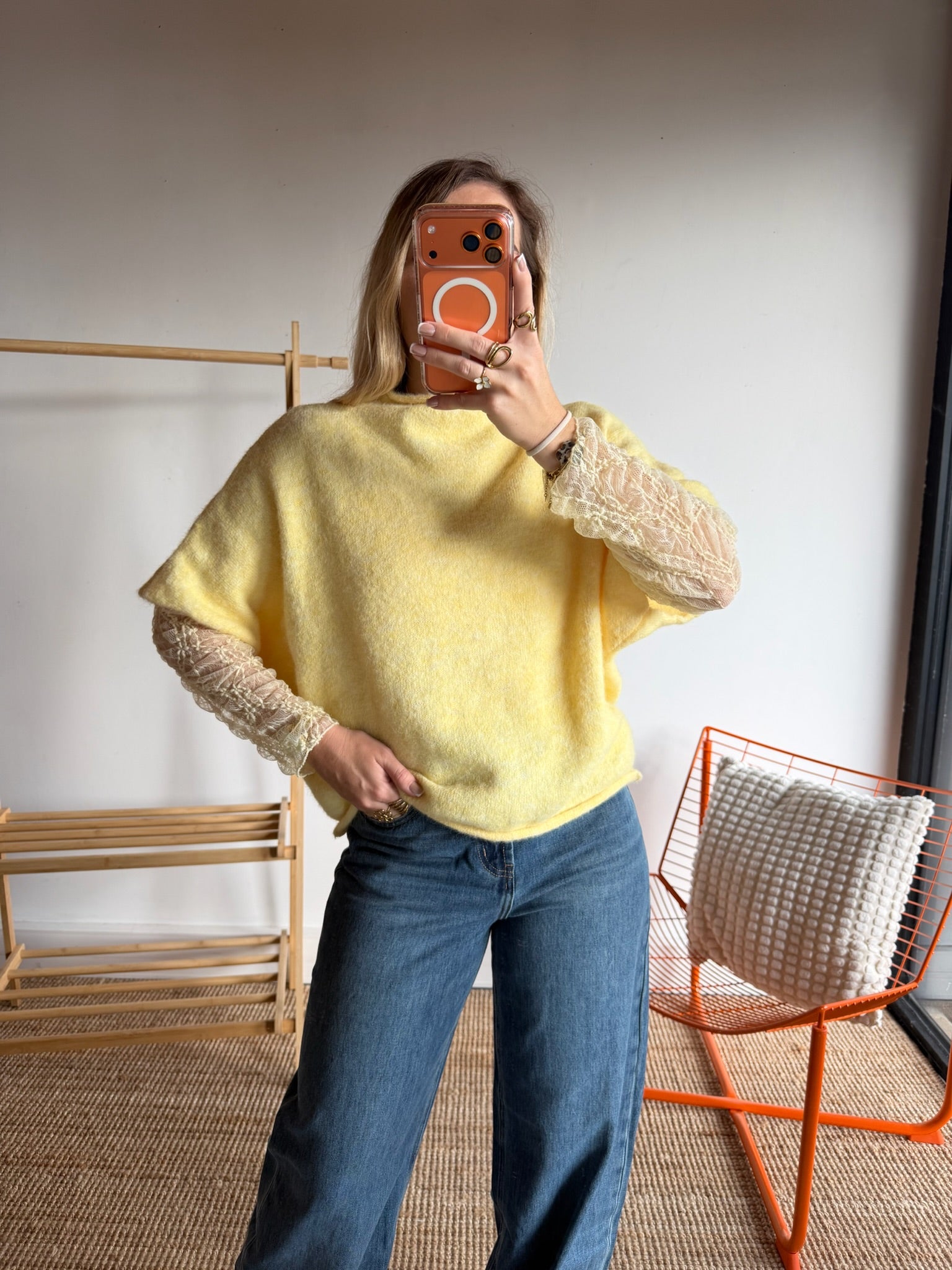 Pull sans manches LÉON - Jaune