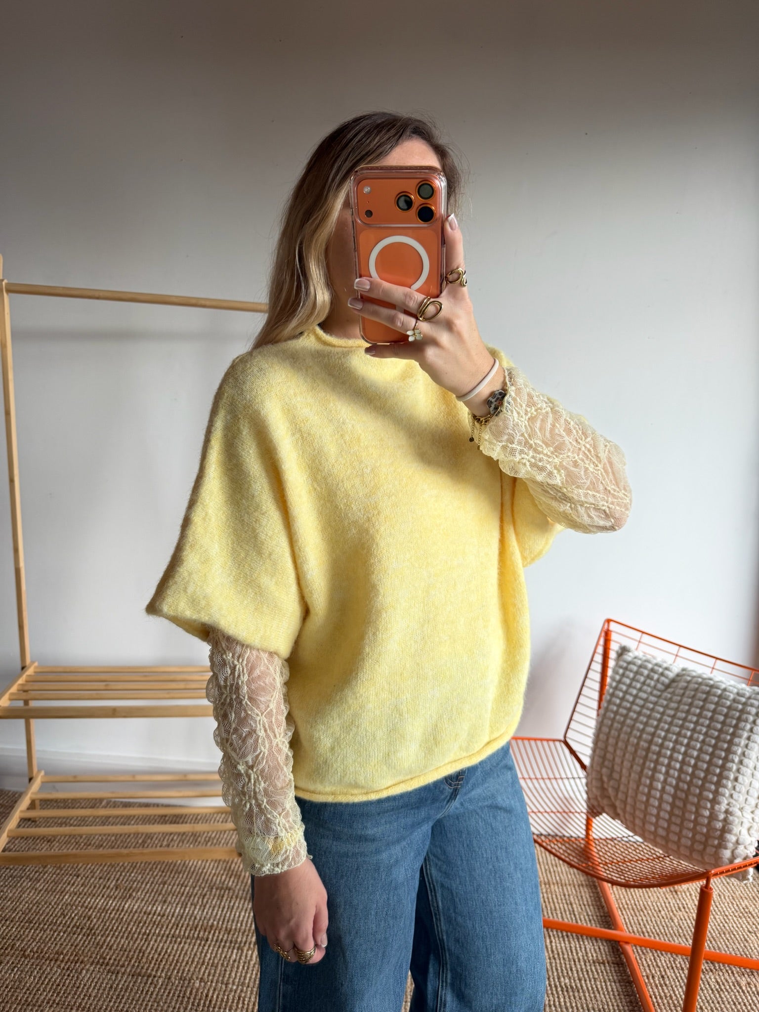 Pull sans manches LÉON - Jaune