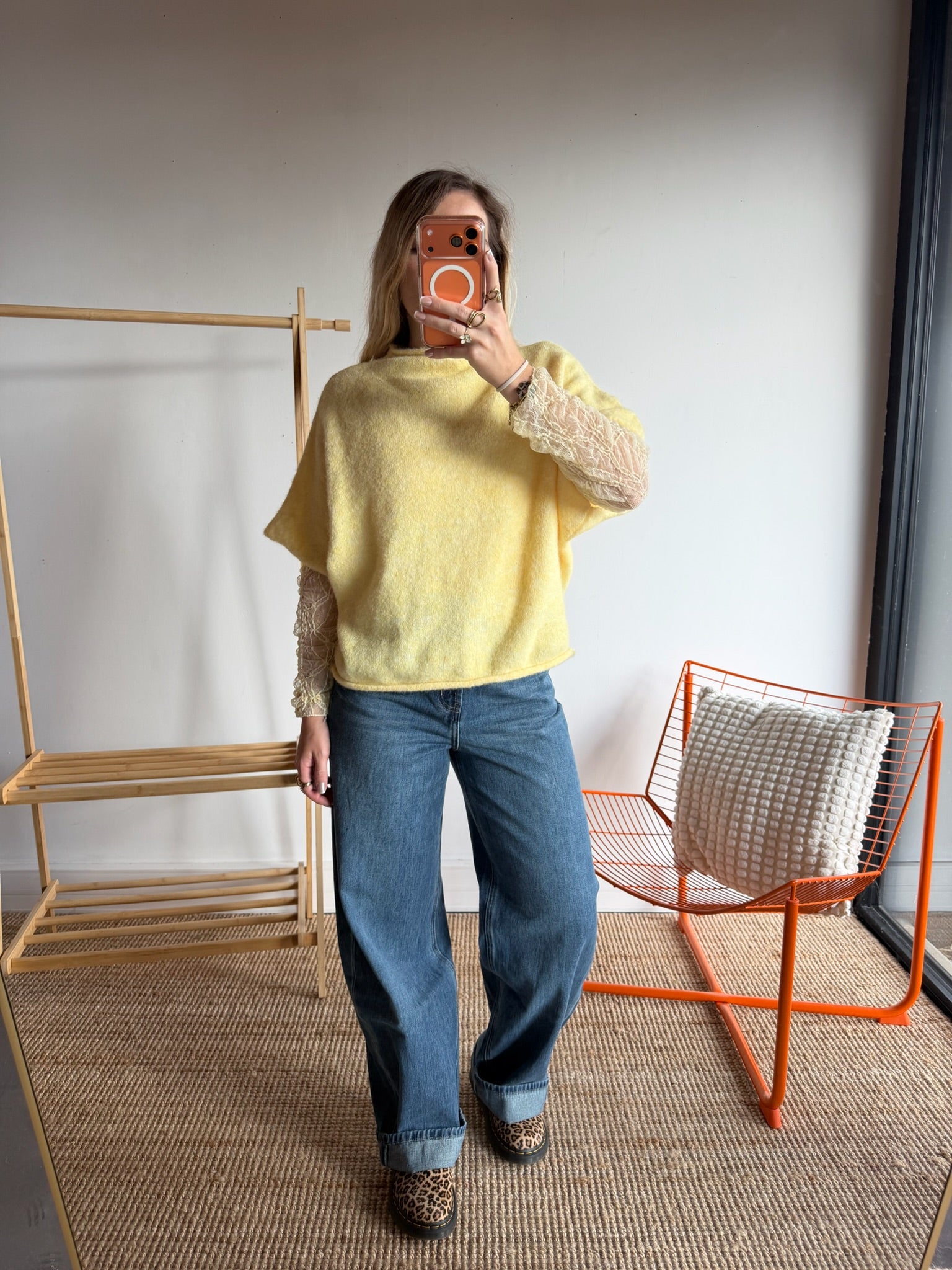 Pull sans manches LÉON - Jaune