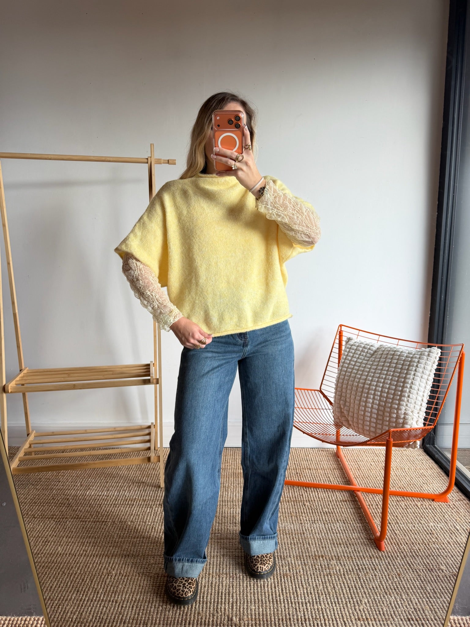 Pull sans manches LÉON - Jaune
