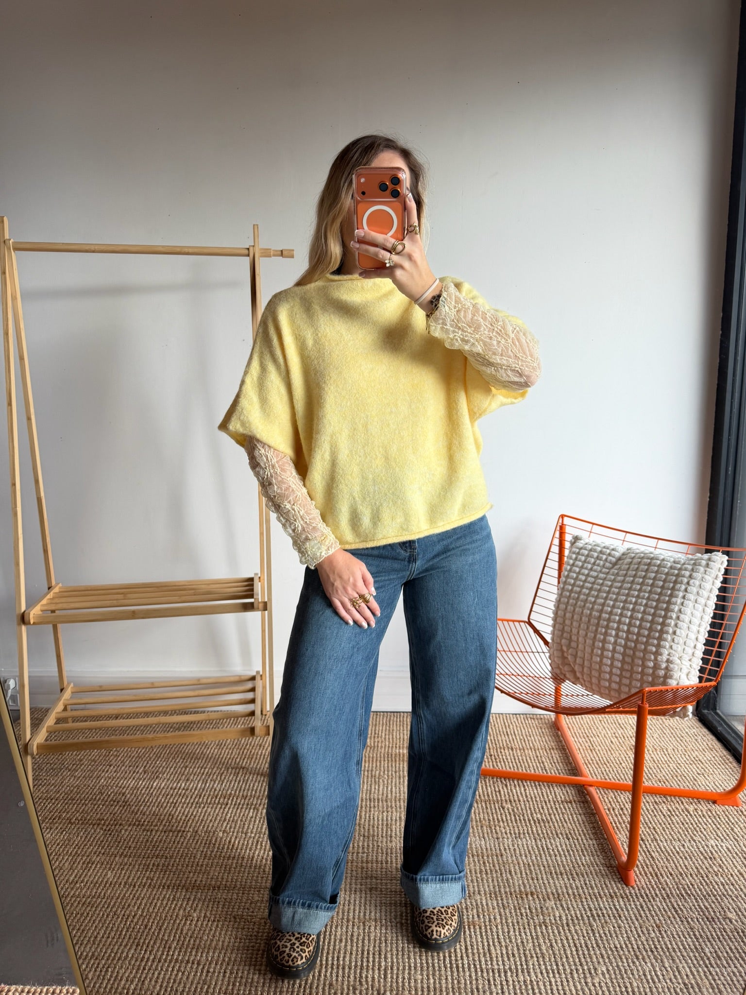 Pull sans manches LÉON - Jaune