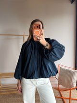 Blouse CARLA manches longues Bleu marine
