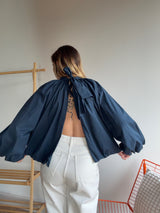 Blouse CARLA manches longues Bleu marine
