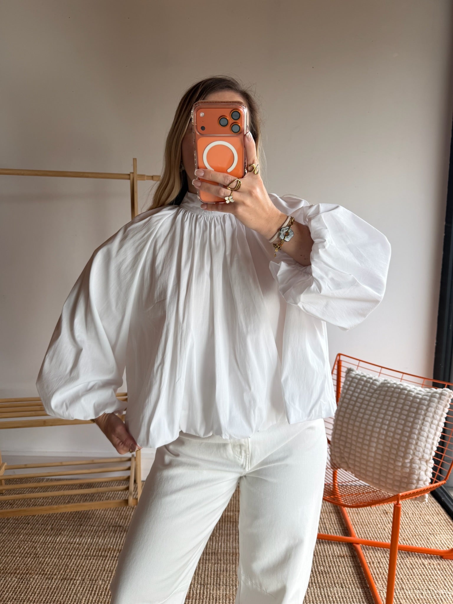 Blouse CARLA manches longues Blanc