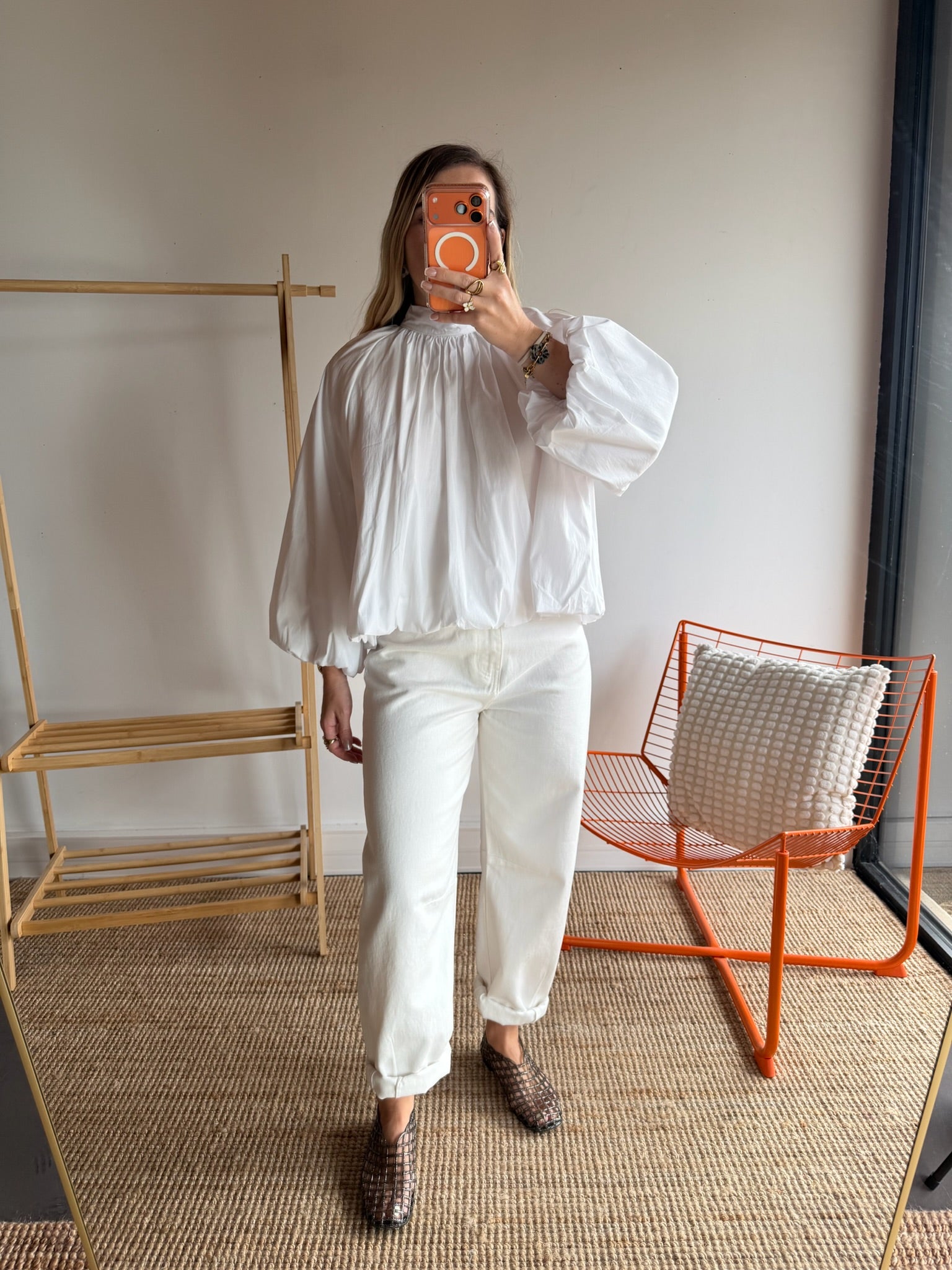 Blouse CARLA manches longues Blanc