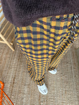 Pantalon vichy LOUIS Jaune + Chocolat