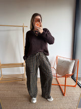 Pantalon vichy LOUIS Bleu marine + Kaki