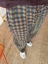 Pantalon vichy LOUIS Bleu marine + Kaki