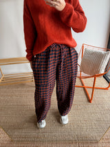 Pantalon vichy LOUIS Rouille + Bleu marine