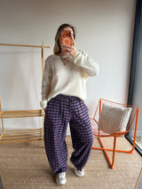 Pantalon vichy LOUIS Violet