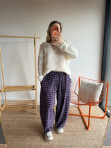 Pantalon vichy LOUIS Violet