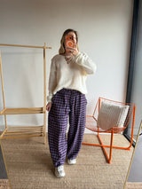 Pantalon vichy LOUIS Violet
