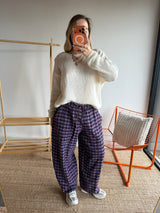 Pantalon vichy LOUIS Violet