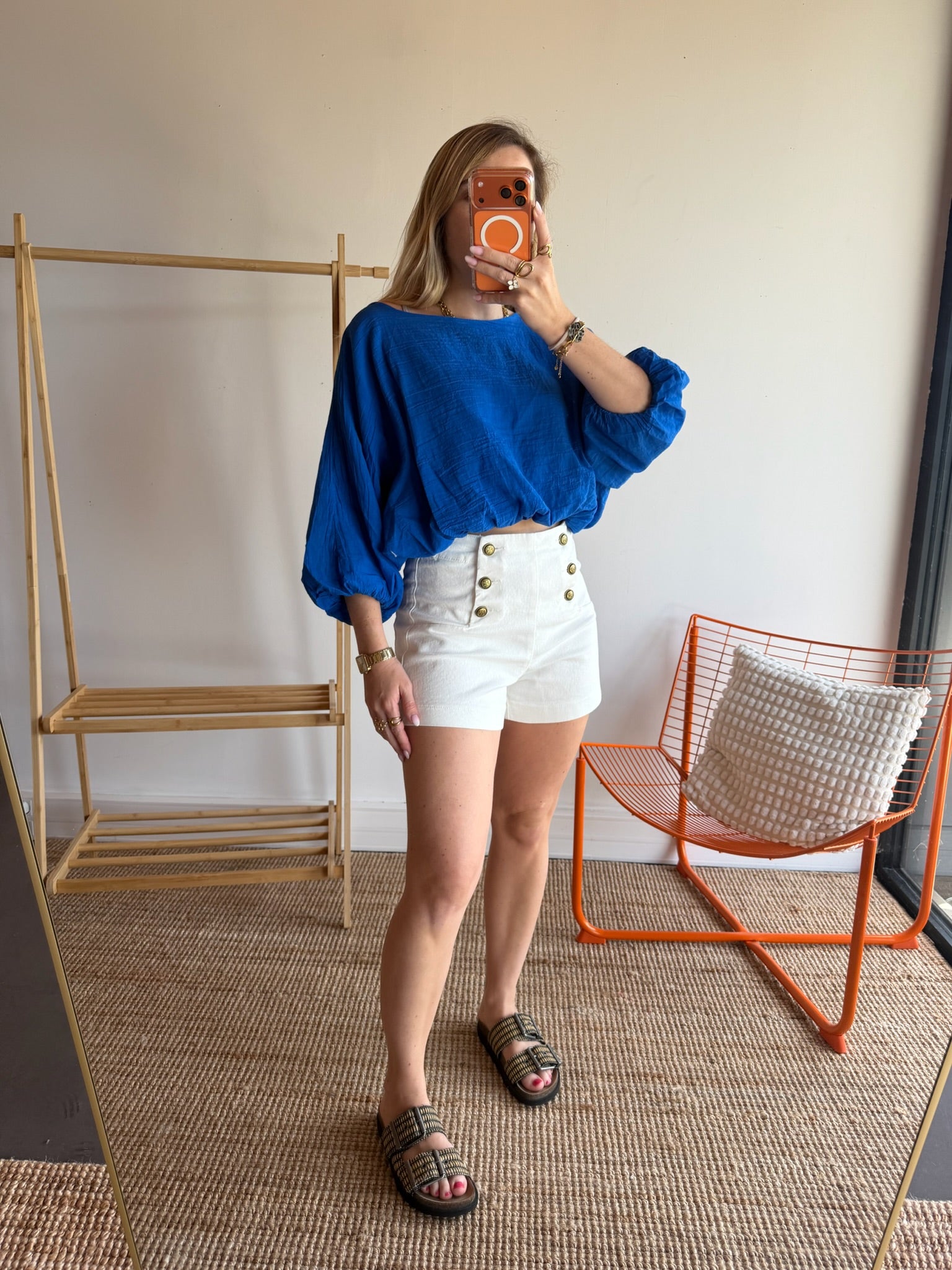 Top LISA Bleu électrique