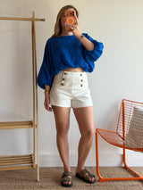 Top LISA Bleu électrique